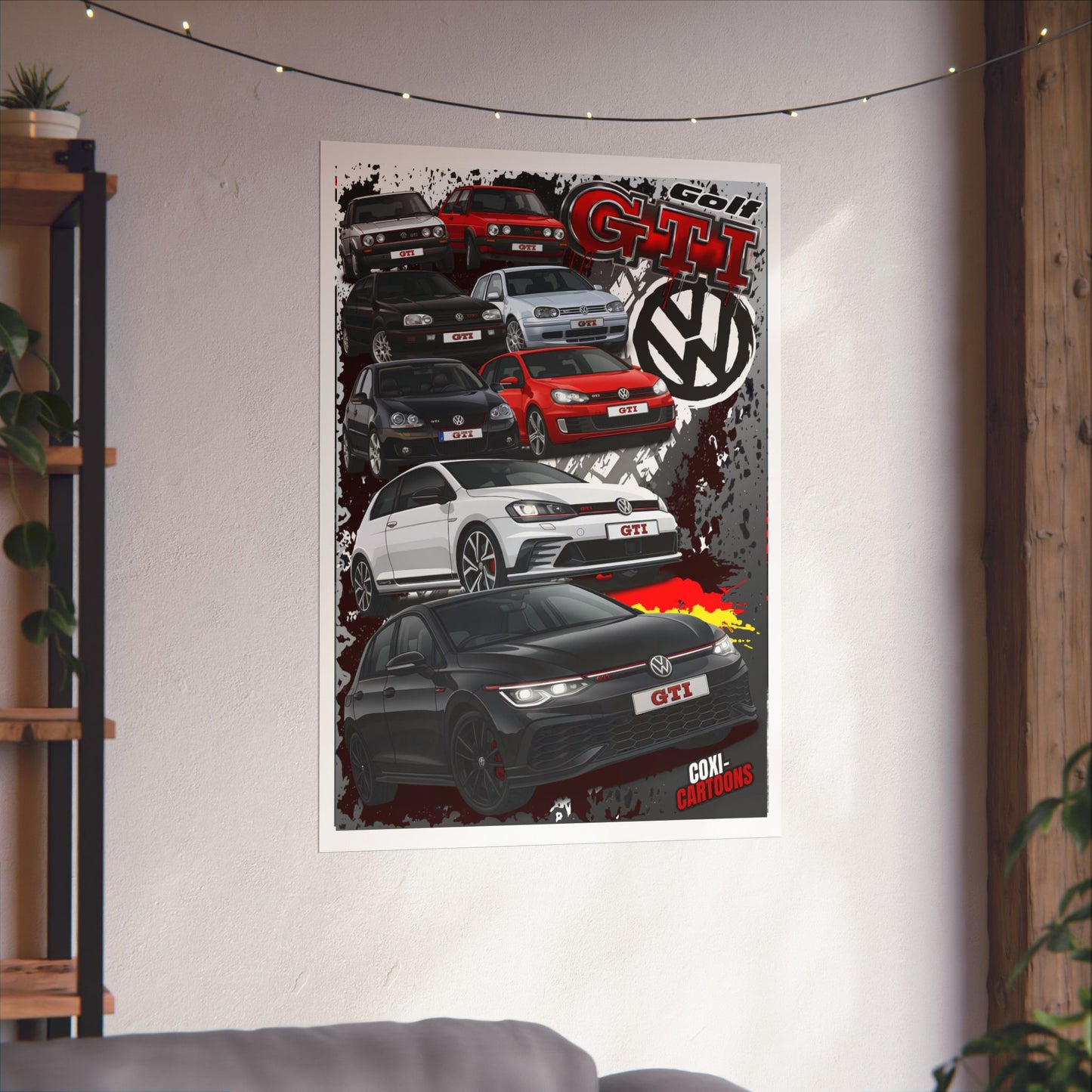 The Ultimate VW Golf GTI "Hot Hatch Evolution" Poster (Mk1-Mk8)