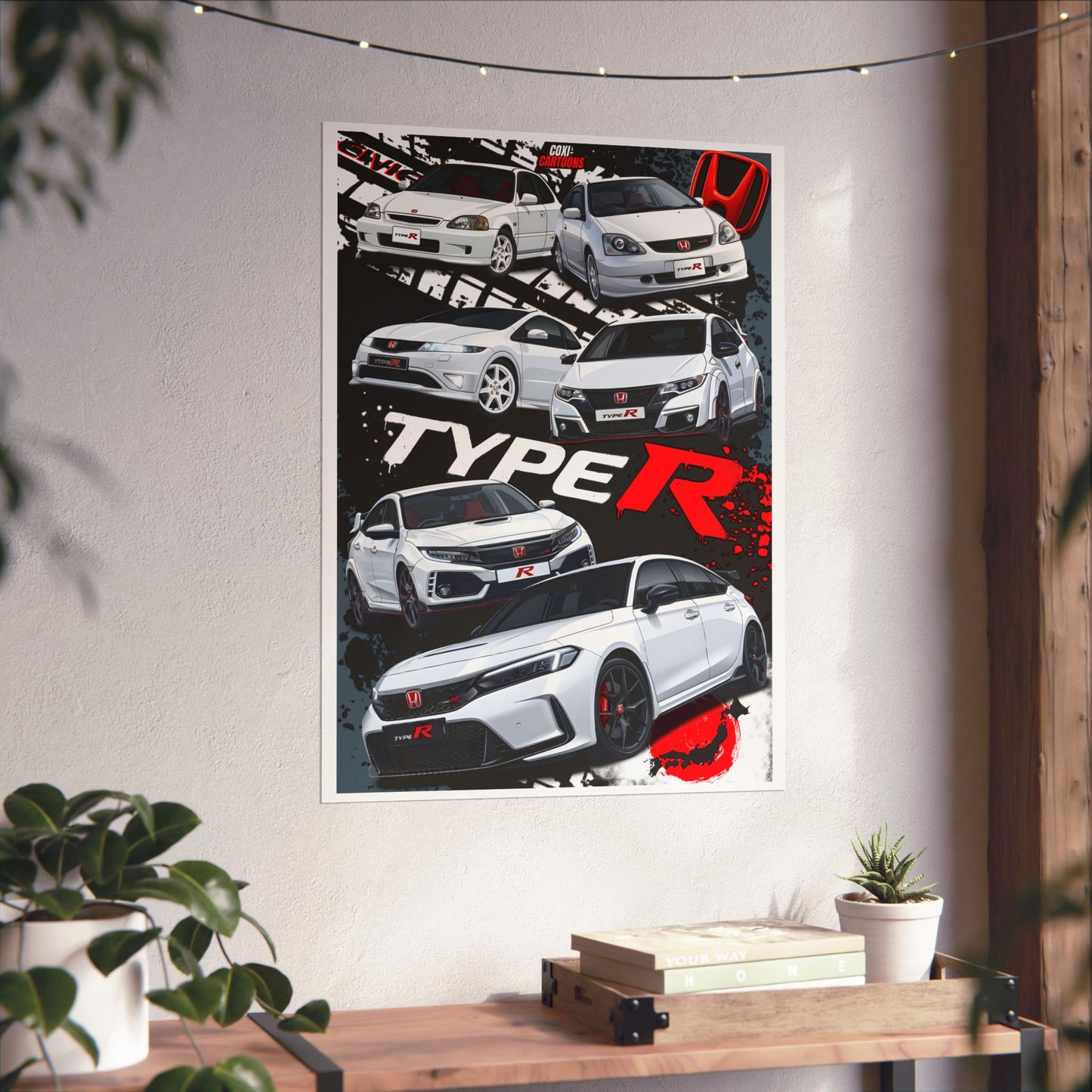 Honda Civic Type R "Generations" Graphic Poster