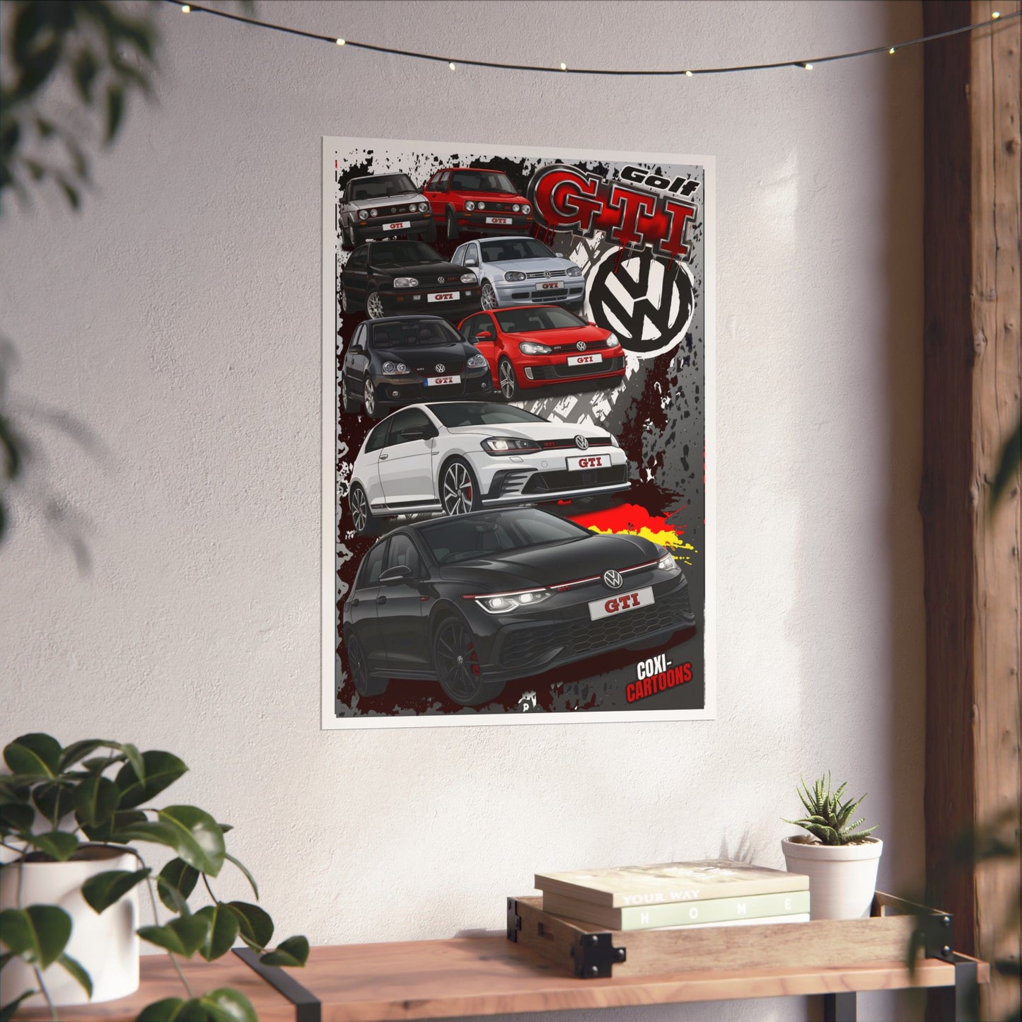 The Ultimate VW Golf GTI "Hot Hatch Evolution" Poster (Mk1-Mk8)