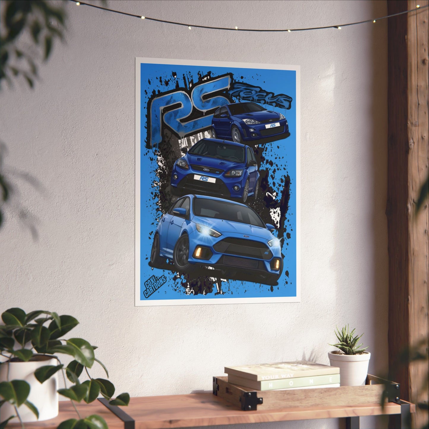 Ford Focus RS "Generations" Graphic Poster