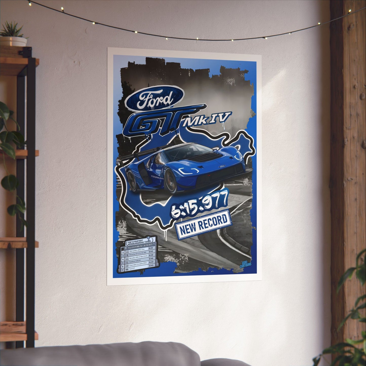 Ford GT Mk IV "King of the Ring" Graphic Poster