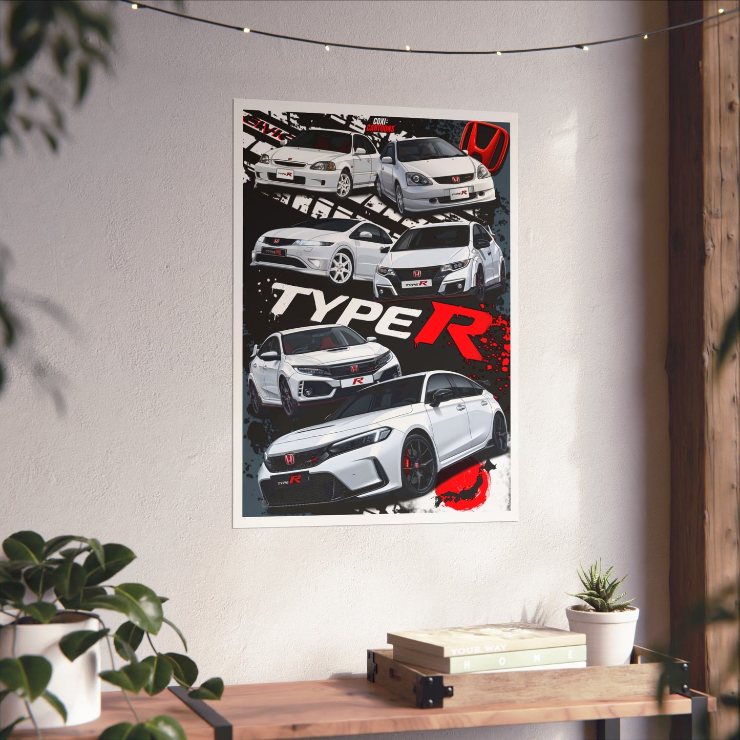 Honda Civic Type R "Generations" Graphic Poster