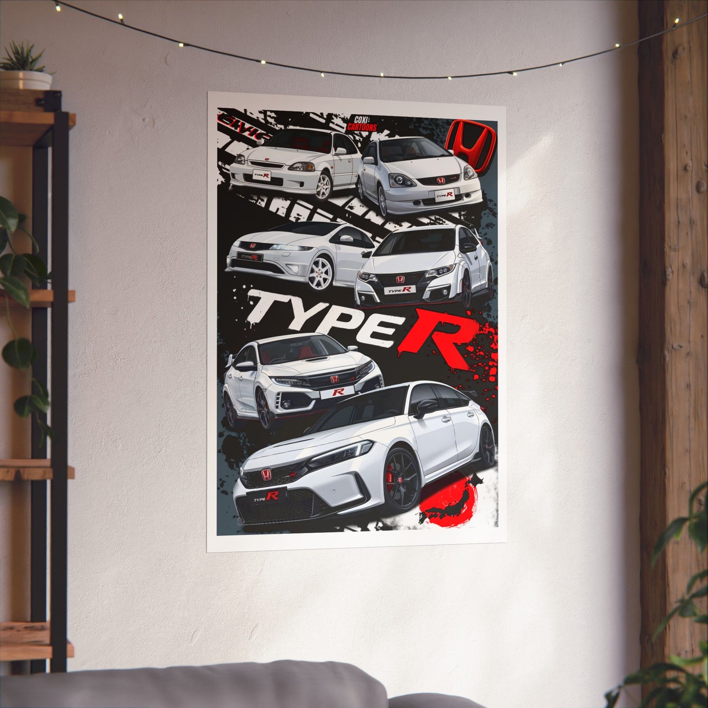 Honda Civic Type R "Generations" Graphic Poster