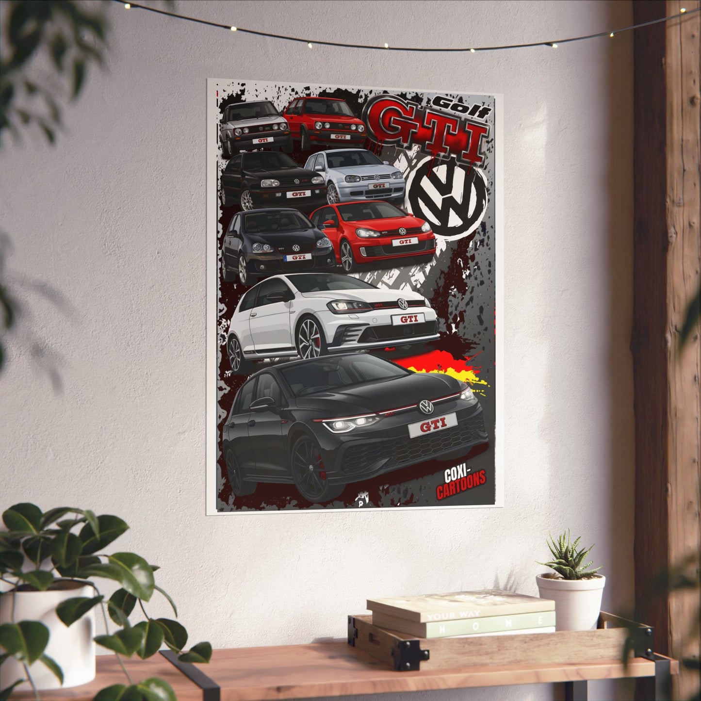 The Ultimate VW Golf GTI "Hot Hatch Evolution" Poster (Mk1-Mk8)